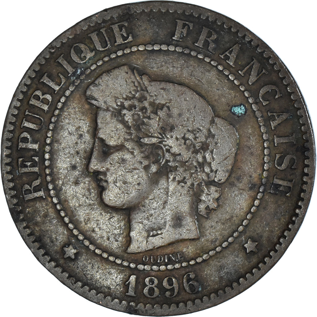 Coin, France, Cérès, 5 Centimes, 1896, Paris, faisceau, VF(20-25), Bronze