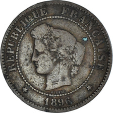 Coin, France, Cérès, 5 Centimes, 1896, Paris, faisceau, VF(20-25), Bronze