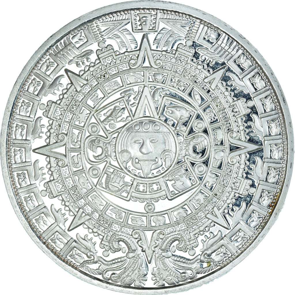 Mexique, Médaille, CALENDRIER MAYA, Religions & beliefs, 2012, AZTEQUE