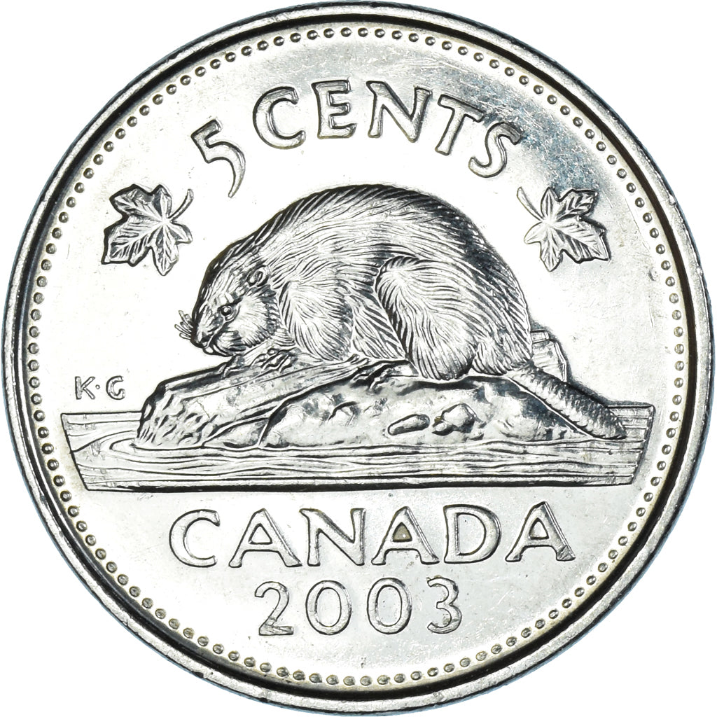 Moneta, Canada, Elizabeth II, 5 Cents, 2003, Royal Canadian Mint, Proof