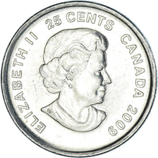 Moneda, Canadá, Elizabeth II, 25 Cents, 2009, Royal Canadian Mint, WOMEN'S