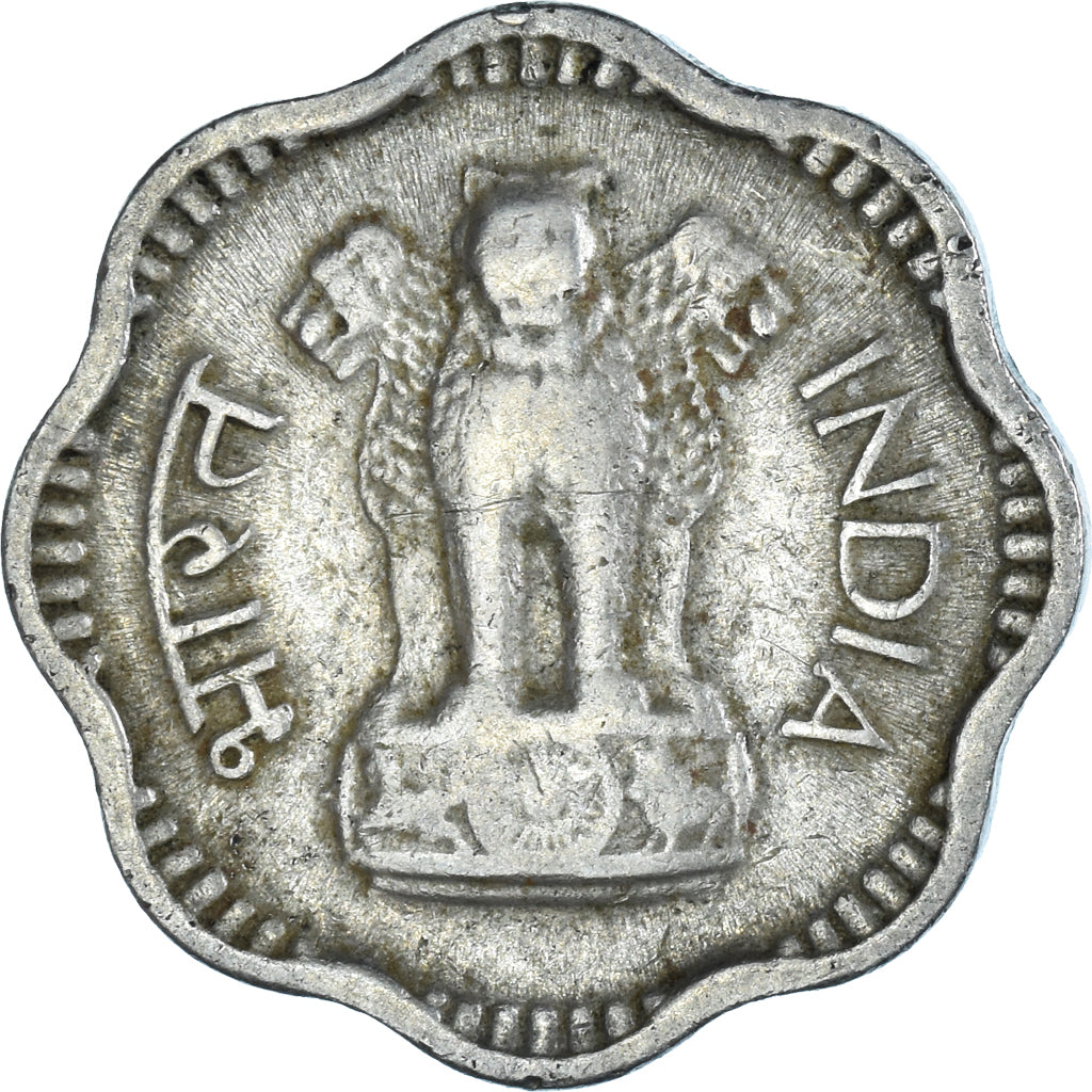 Moneta, REPUBBLICA DELL’INDIA, 10 Naye Paise, 1957, Calcutta, MB+