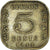 Moneta, Ceylon, George VI, 5 Cents, 1944, BB, Nichel-ottone, KM:113.2
