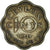 Moneta, Ceylon, George VI, 10 Cents, 1944, Calcutta, BB, Nichel-ottone, KM:118