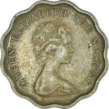 Moneta, Hong Kong, Elizabeth II, 20 Cents, 1975, Royal Mint, BB, Nichel-ottone