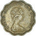 Moneta, Hong Kong, Elizabeth II, 20 Cents, 1975, Royal Mint, BB, Nichel-ottone