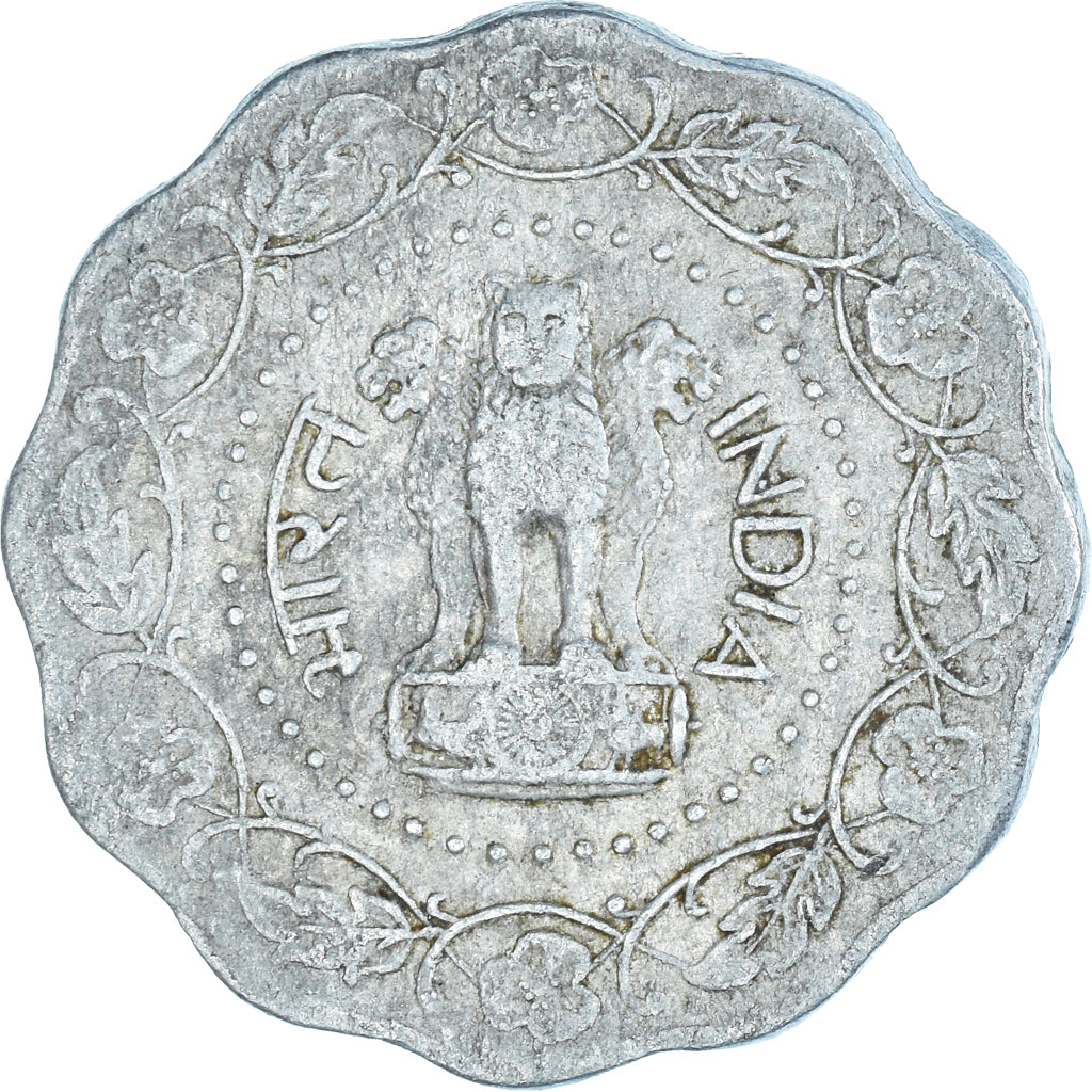 Moneta, REPUBBLICA DELL’INDIA, 10 Paise, 1976, Calcutta, MB, Alluminio