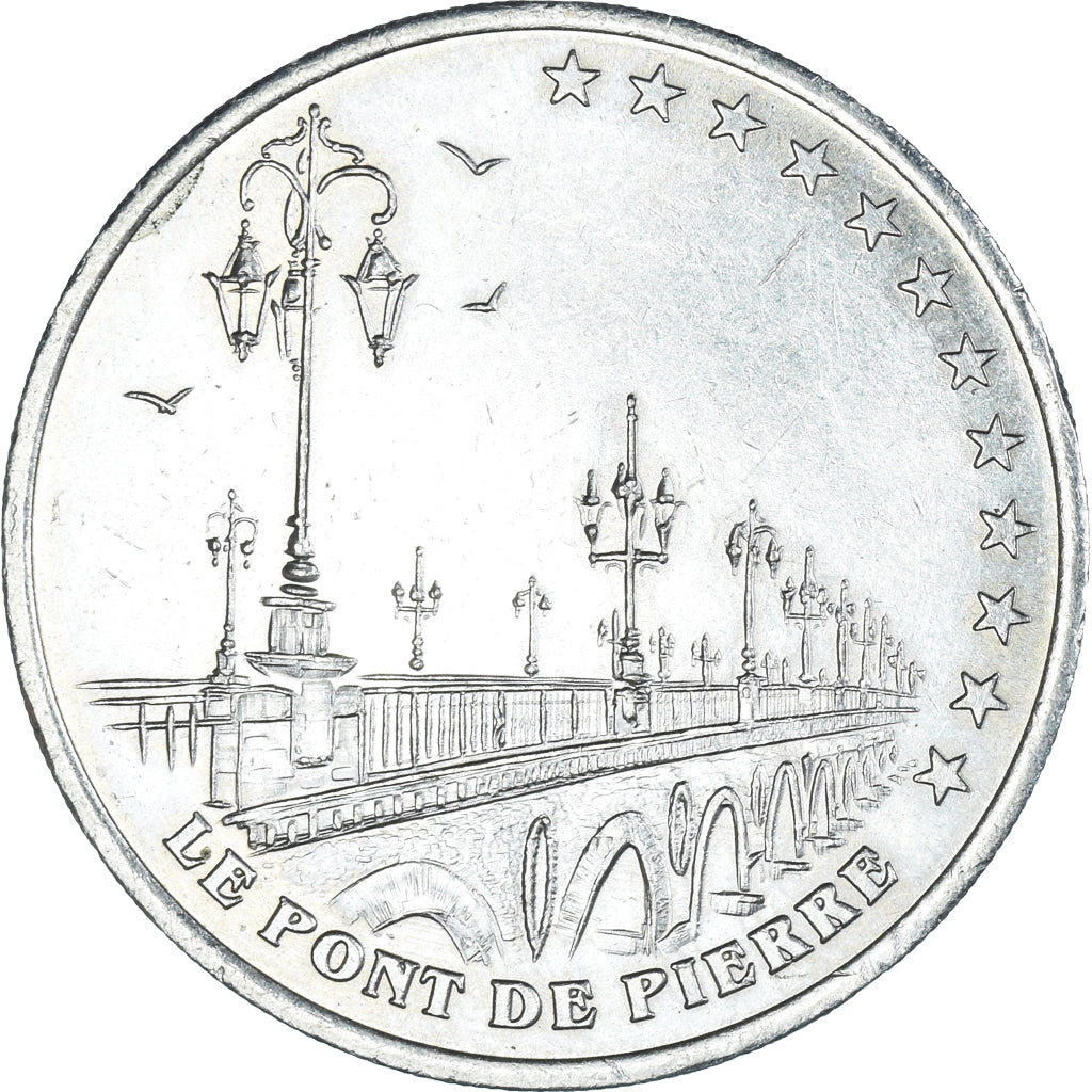 França, 2 Euro, Euro des Villes, 1998, Pessac, Bordeaux - Le pont de pierre