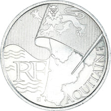 France, 10 Euro, Aquitaine, 2010, Paris, MS(60-62), Silver, KM:1645