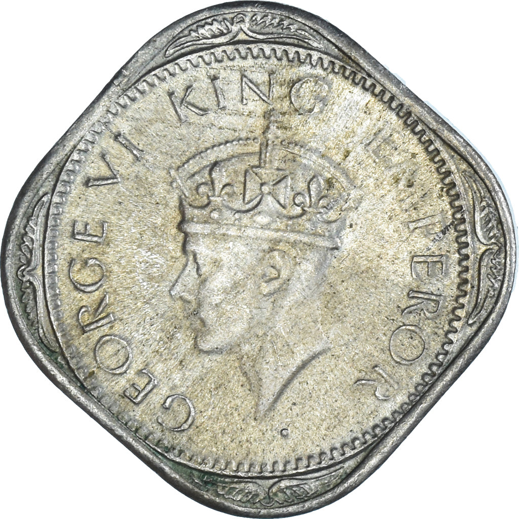 Monnaie, Inde britannique, George VI, 1/2 Anna, 1946, Calcutta, TTB+
