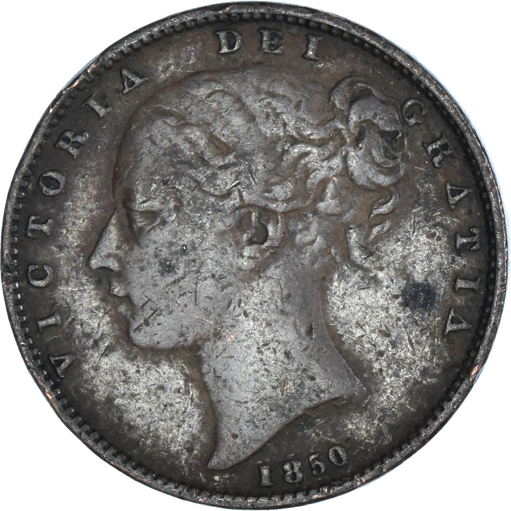 Coin, Great Britain, Victoria, Farthing, 1850, EF(40-45), Copper, KM:725