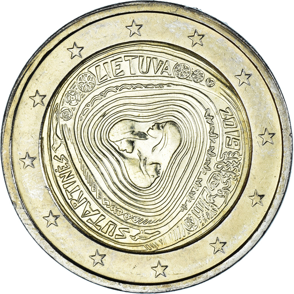 Lithouwen, 2 Euro, Sutartinė, 2019, LMK Vilnius, UNC-, Bi-Metallic, KM:New