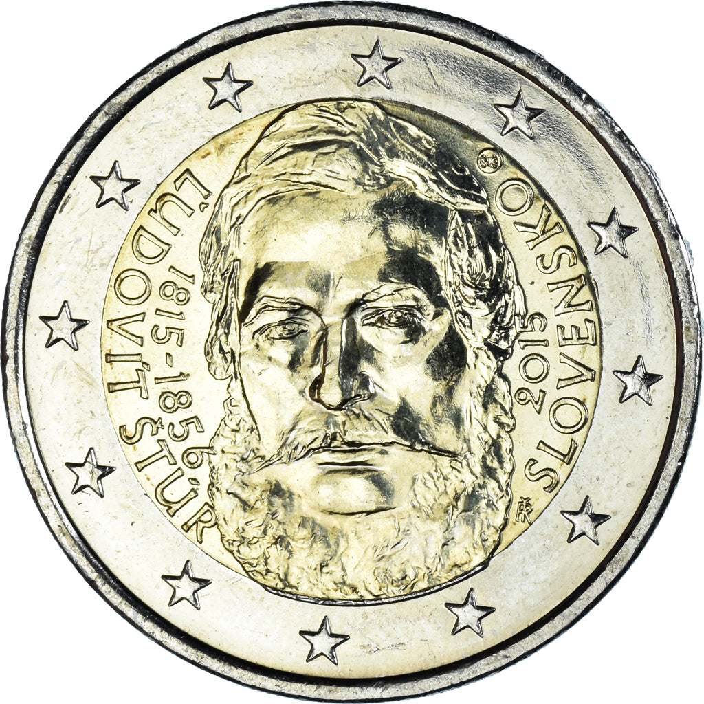 Slovakia, 2 Euro, Ludovit Stur, 2015, Kremnica, MS(64), Bi-Metallic, KM:New