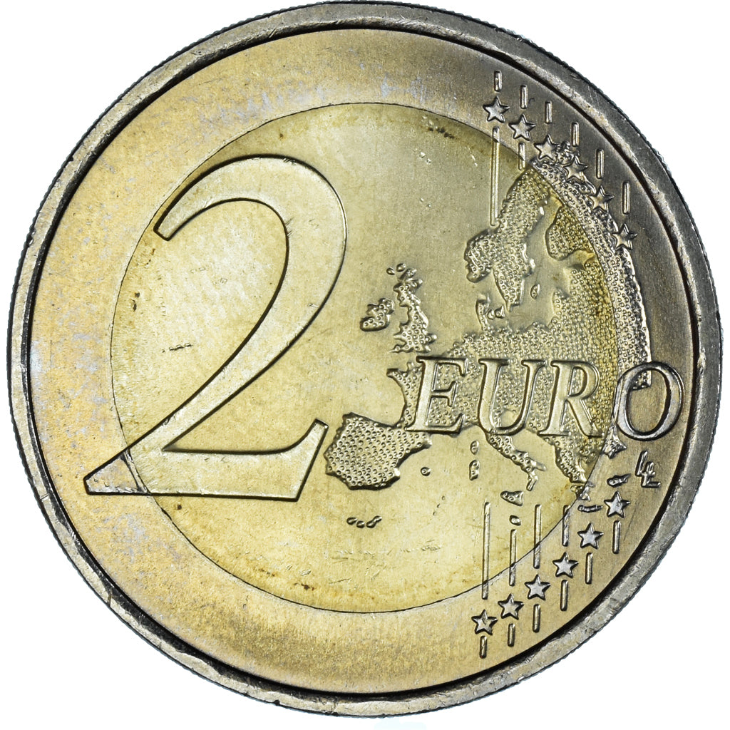 Portugal, 2 Euro, European Union President, 2007, Lisbon, UNZ+, Bi-Metallic