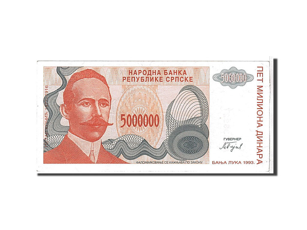 Banknote, Bosnia - Herzegovina, 5,000,000 Dinara, 1993, KM:153a, UNC(63)