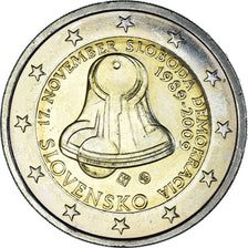 Eslováquia, 2 Euro, Freedom, 2009, Kremnica, MS(63), Bimetálico, KM:107