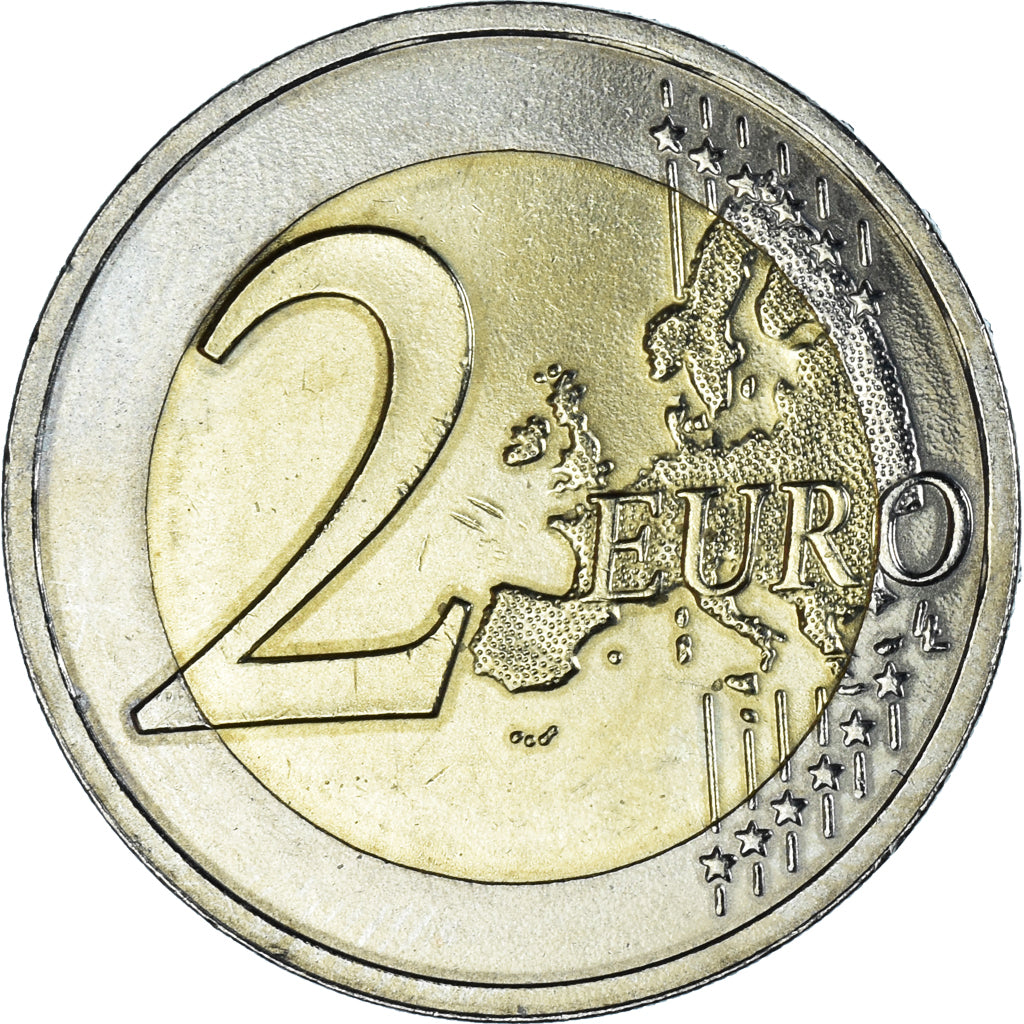 Latvia, 2 Euro, Cigogne, 2015, MS(63), Bi-Metallic