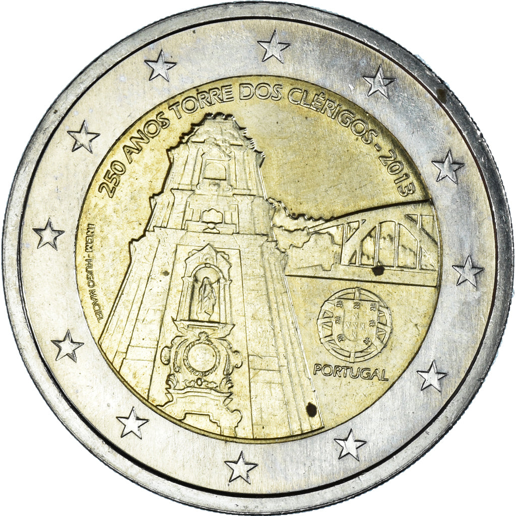 Portugal, 2 Euro, 250 anos, 2013, Lisbon, MS(63), Bi-Metallic, KM:New