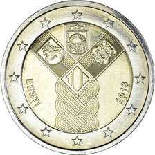 Estonia, 2 Euro, Indépendance des Pays-baltes, 2018, MS(63), Bi-Metallic
