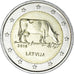 Letónia, 2 Euro, Industrie laitière, 2016, Stuttgart, MS(63), Bimetálico