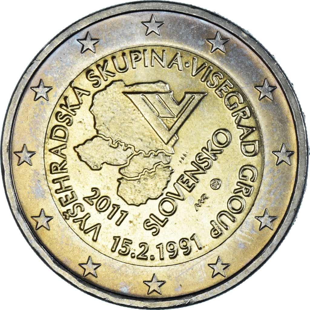 Slovacchia, 2 Euro, 2011, Kremnica, SPL, Bi-metallico, KM:114