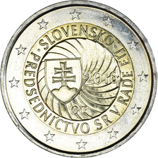 Eslováquia, 2 Euro, Présidence de l'UE, 2016, Kremnica, MS(63), Bimetálico