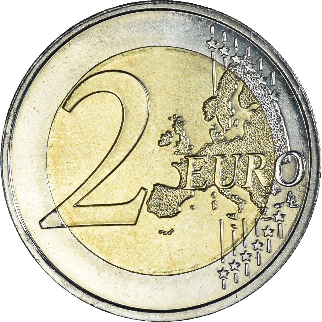 Luxemburgo, 2 Euro, 2008, Paris, MS(64), Bimetálico, KM:96