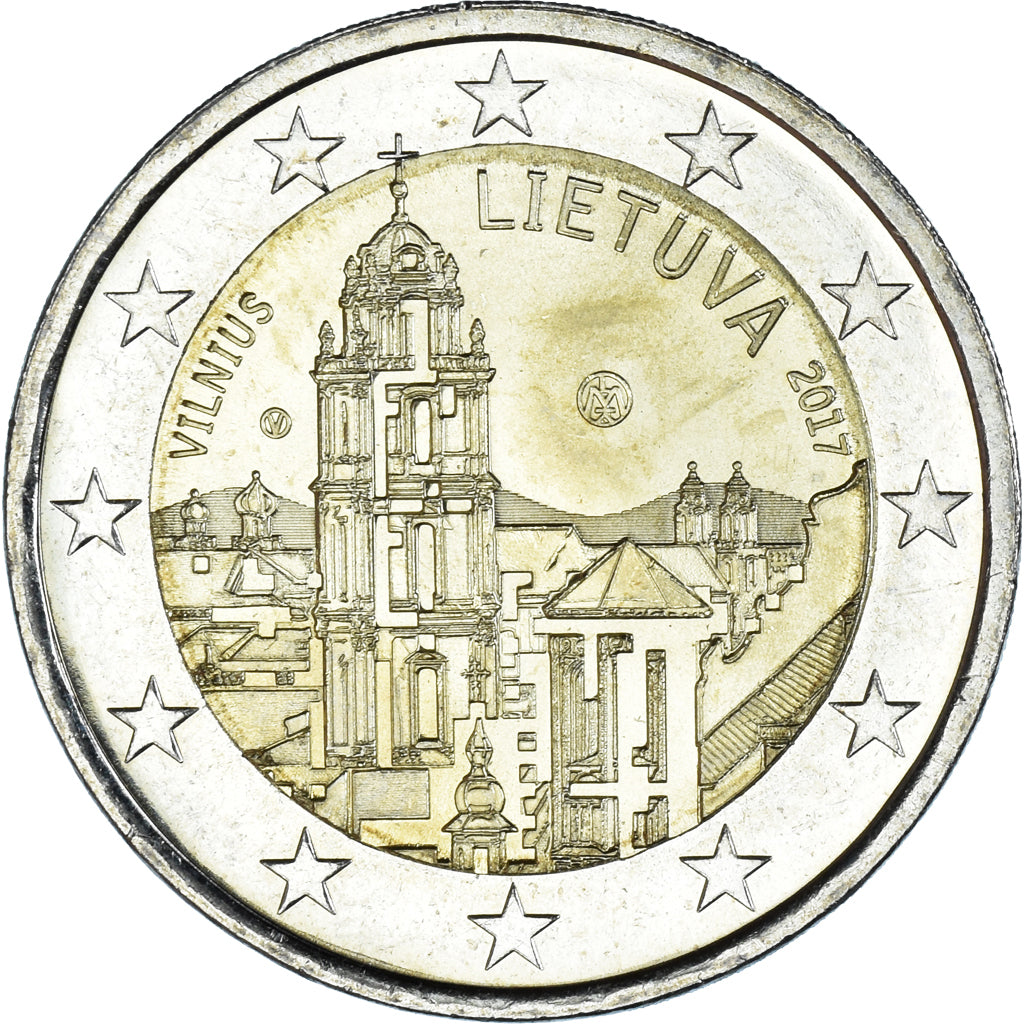 Lithuania, 2 Euro, Vilnius, 2017, MS(63), Bi-Metallic, KM:New