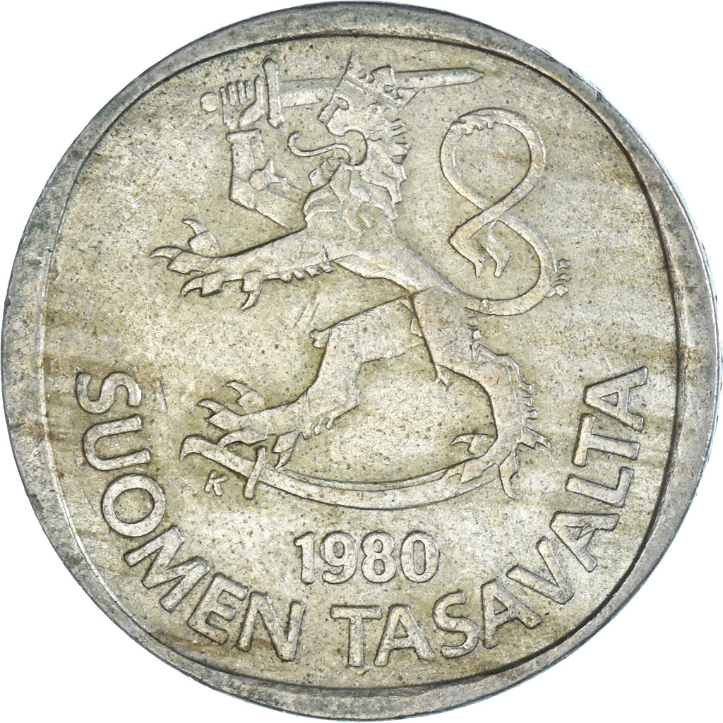 Moneta, Finlandia, Markka, 1980, Helsinki, EF(40-45), Miedź-Nikiel, KM:49a