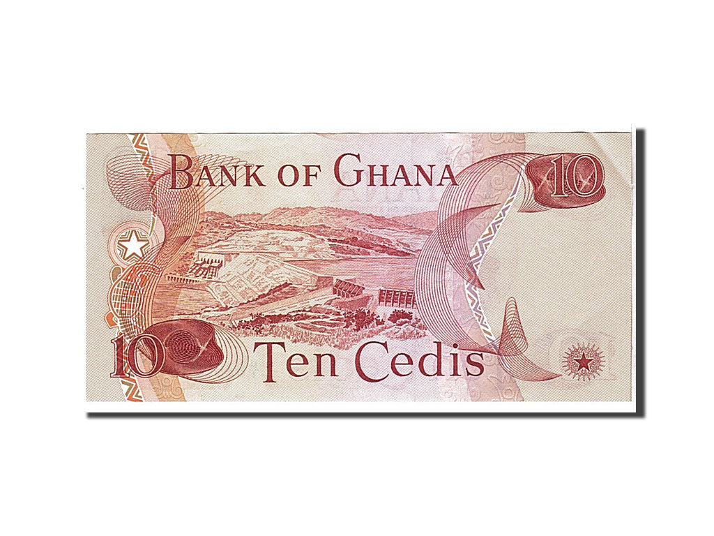 Ghana, 10 Cedis, 1977, KM #16e, AU(50-53), MI8350039