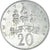 Coin, Jamaica, Elizabeth II, 20 Cents, 1989, Franklin Mint, EF(40-45)
