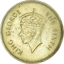 Coin, Ceylon, George VI, 50 Cents, 1951, Royal Mint, EF(40-45), Nickel-brass