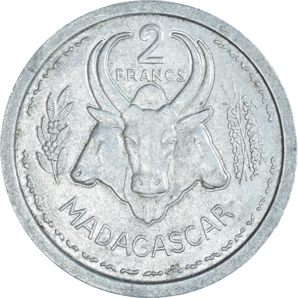 Coin, Madagascar, 2 Francs, 1948, Paris, EF(40-45), Aluminum, KM:4