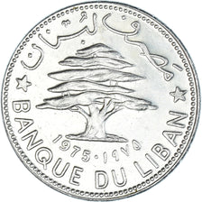Coin, Lebanon, 50 Piastres, 1975, AU(55-58), Nickel, KM:28.1