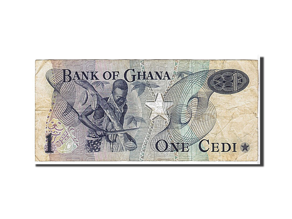 Ghana, 1 Cedi, 1976, KM #13c, VF(20-25), K27353434