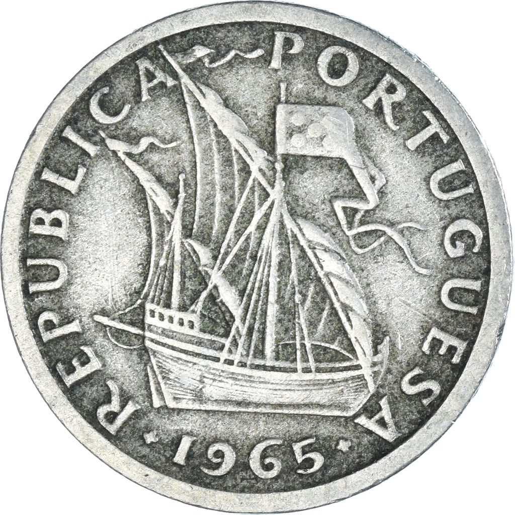 Munten, Portugal, 2-1/2 Escudos, 1965, Lisbon, ZF, Cupro-nikkel, KM:590