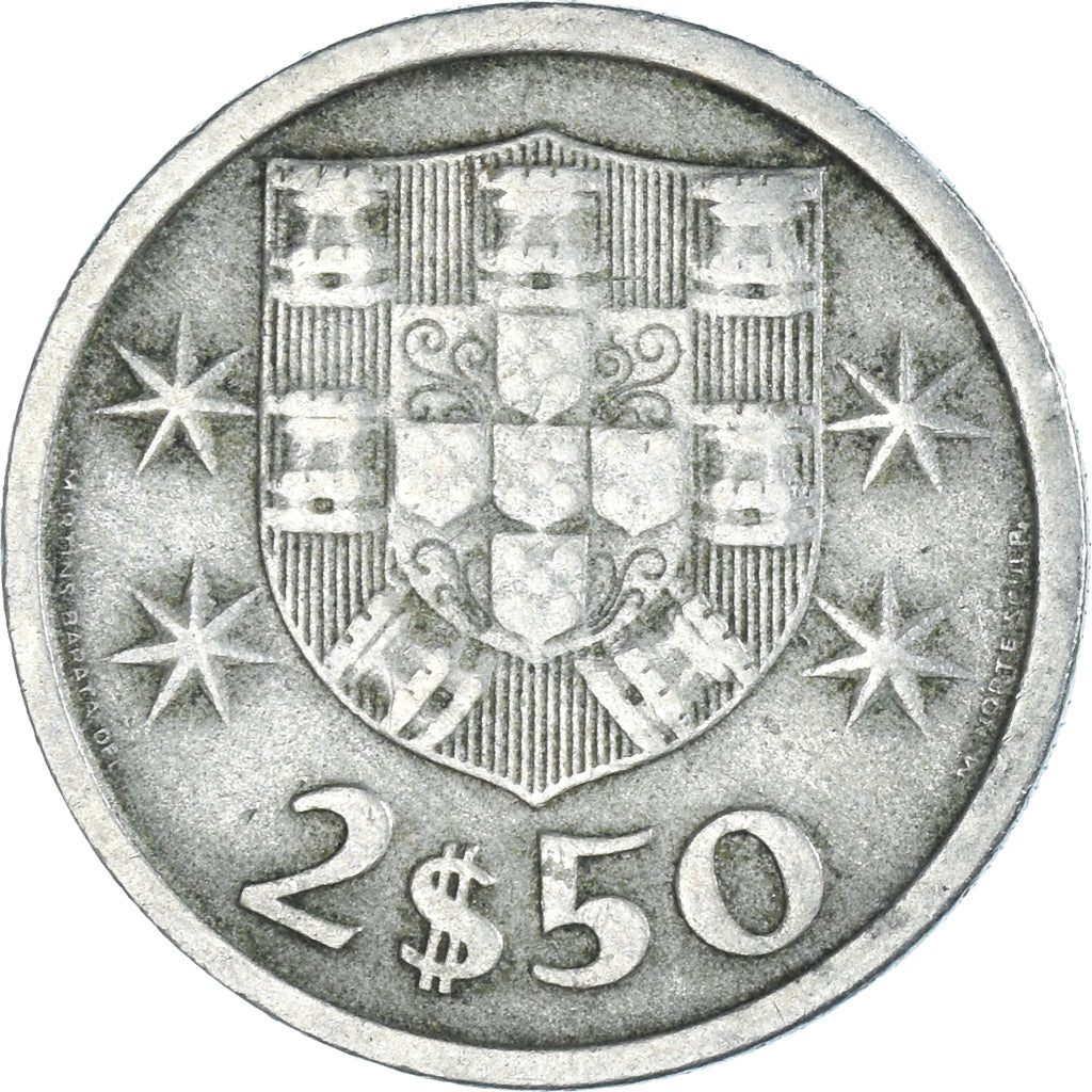 Munten, Portugal, 2-1/2 Escudos, 1965, Lisbon, ZF, Cupro-nikkel, KM:590