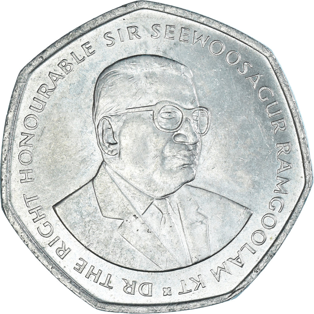Coin, Mauritius, 10 Rupees, 1997, AU(50-53), Copper-nickel, KM:61