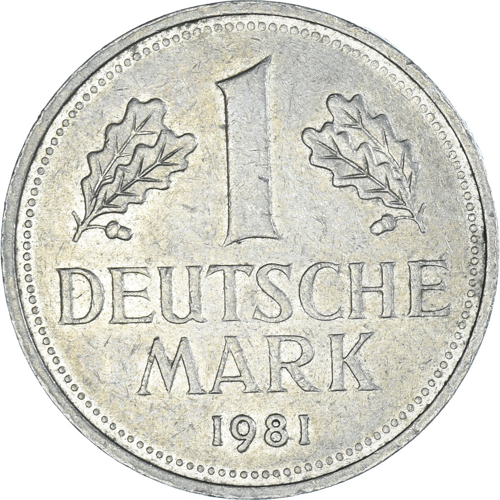 Coin, GERMANY - FEDERAL REPUBLIC, Mark, 1981, Hambourg, EF(40-45)