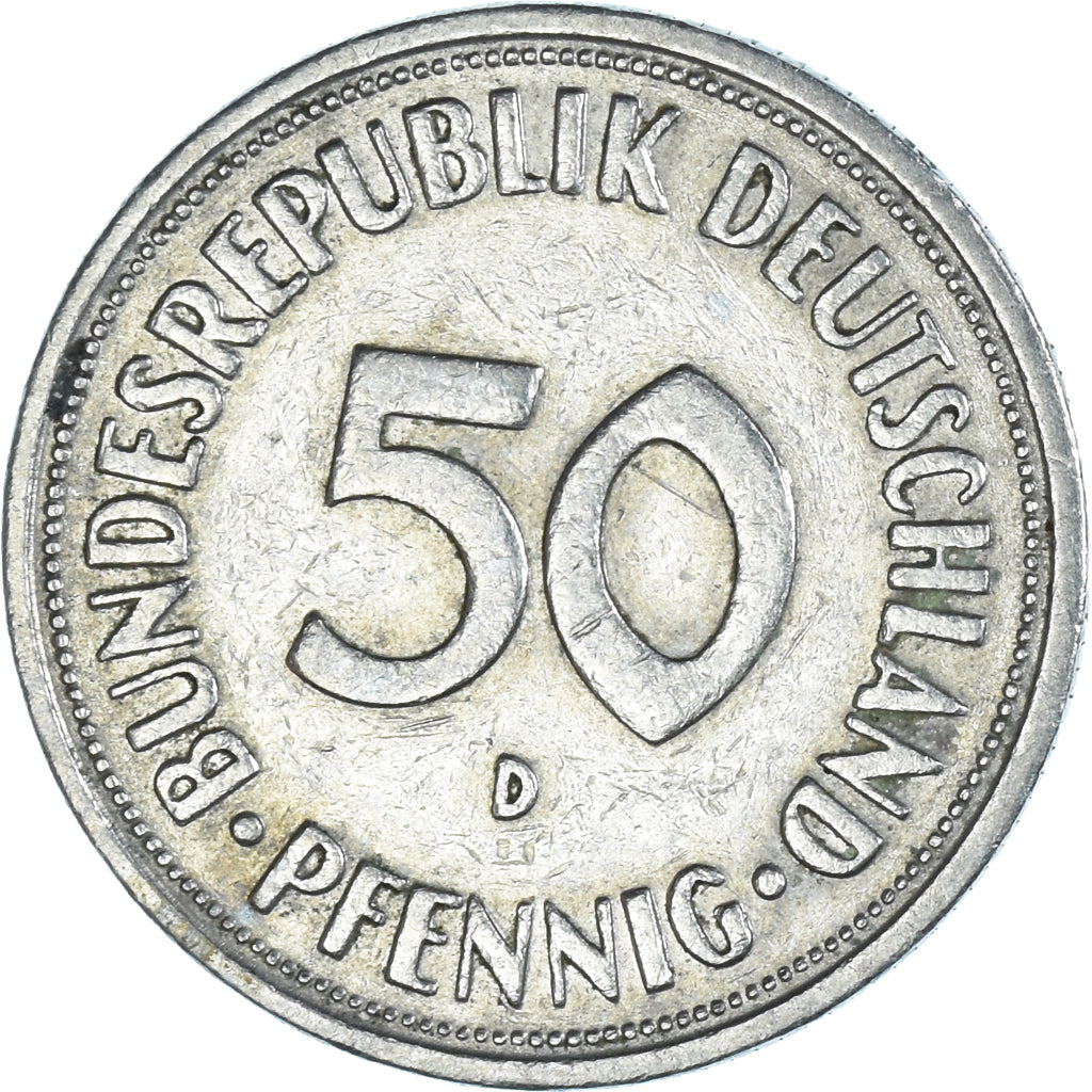 Münze, Bundesrepublik Deutschland, 50 Pfennig, 1950, Munich, SS+