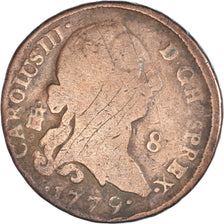 Coin, Spain, 8 Maravedis, 1779, Segovia, F(12-15), Copper