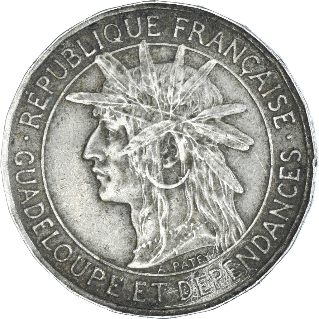 Münze, Guadeloupe, Franc, 1921, SS, Kupfer-Nickel, KM:46