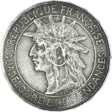 Münze, Guadeloupe, Franc, 1921, SS, Kupfer-Nickel, KM:46