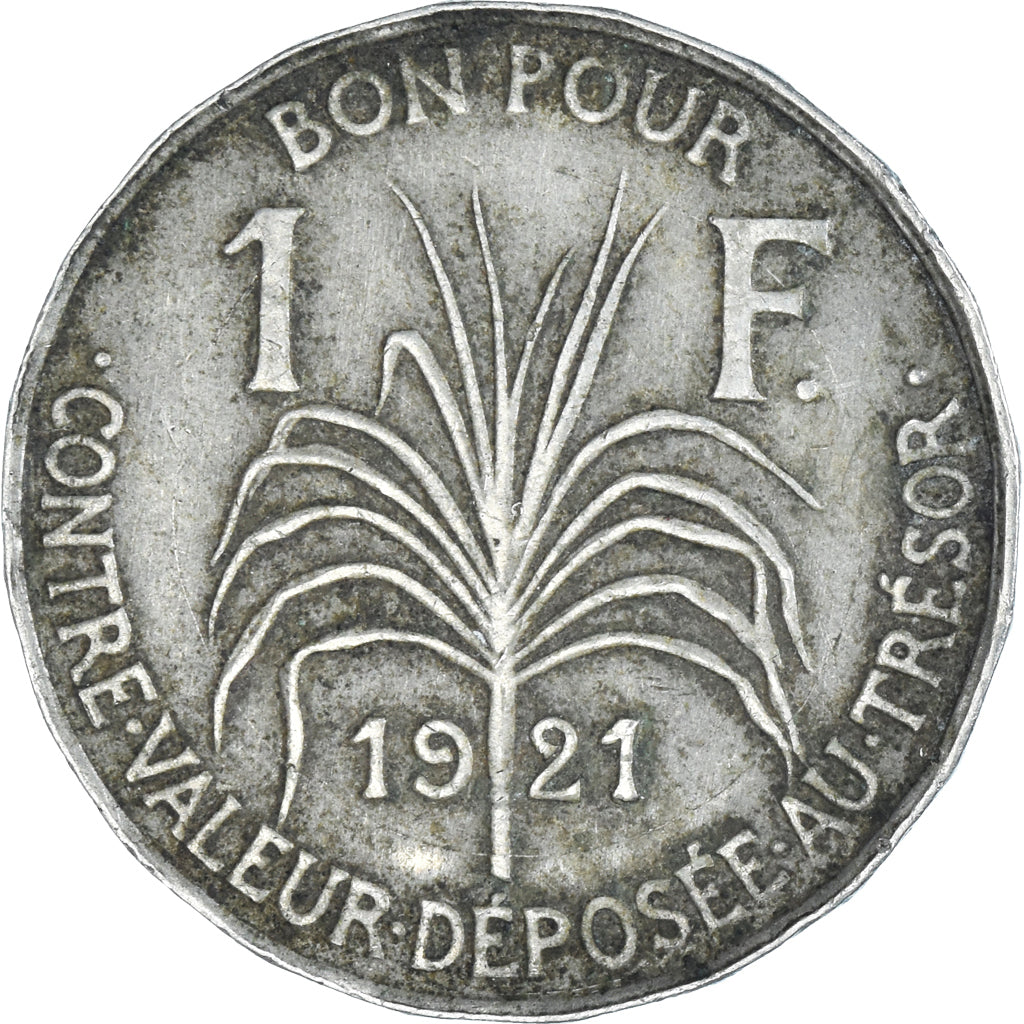 Münze, Guadeloupe, Franc, 1921, SS, Kupfer-Nickel, KM:46