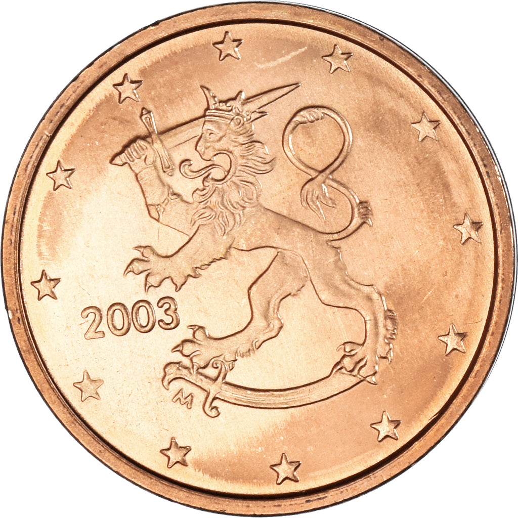 Coin, Finland, 2 Euro Cent, 2003, Vantaa, MS(63), Copper Plated Steel, KM:99