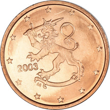 Coin, Finland, 2 Euro Cent, 2003, Vantaa, MS(63), Copper Plated Steel, KM:99