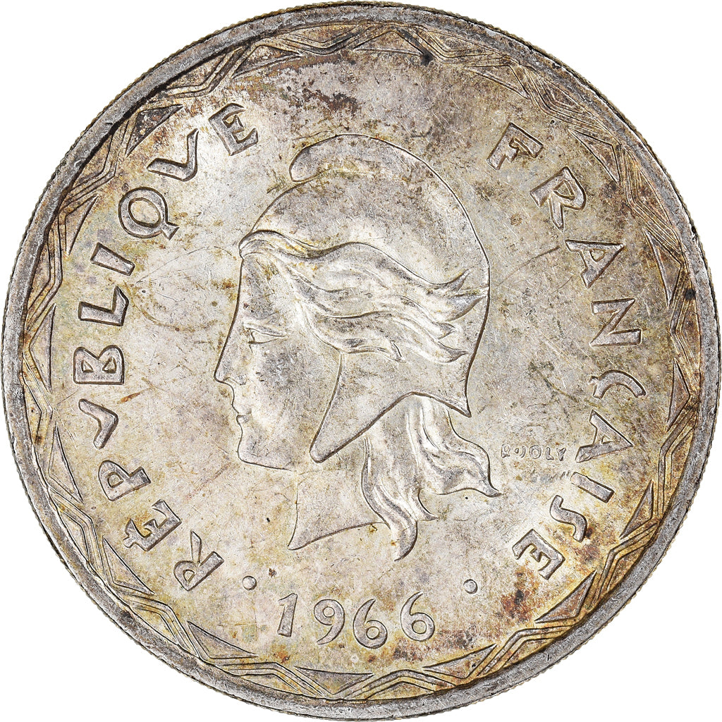 Munten, Nieuwe Hebriden, 100 Francs, 1966, Paris, PR+, Zilver, KM:1, Lecompte:59