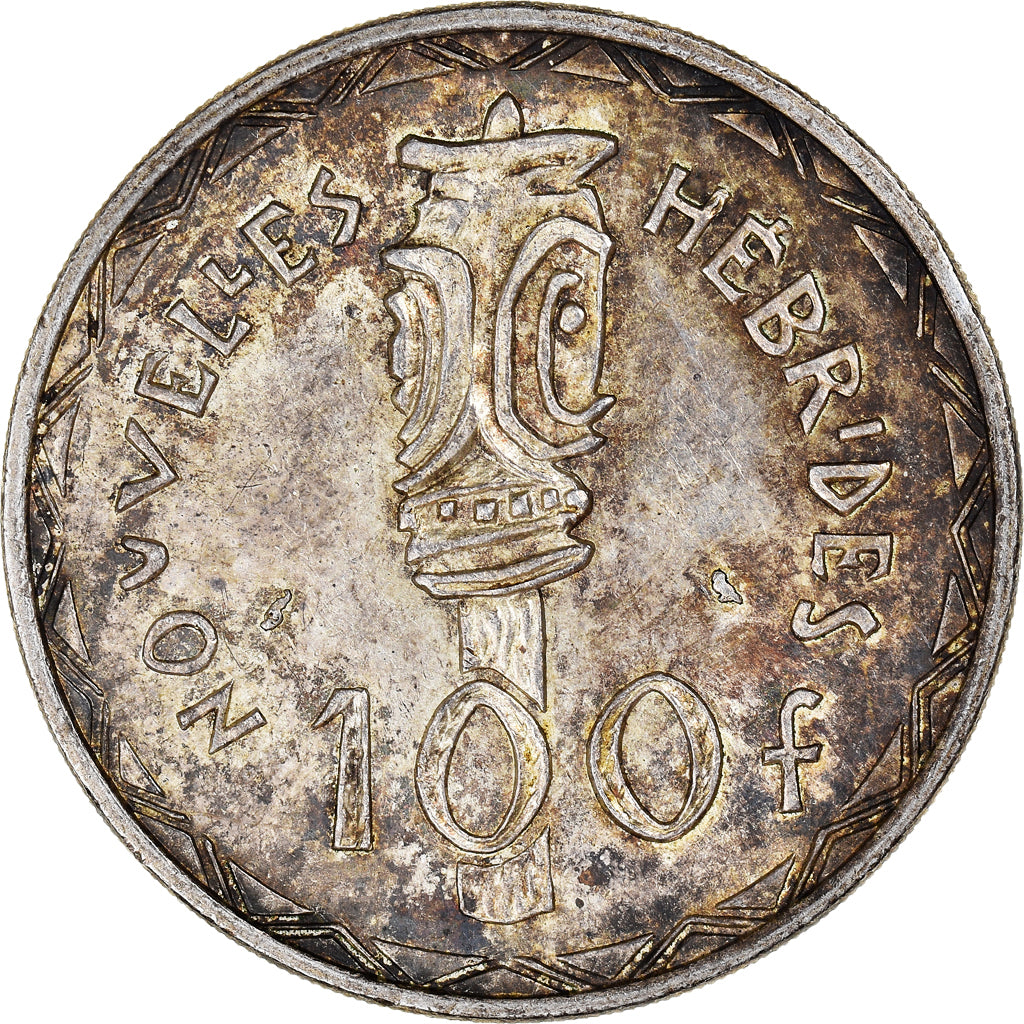 Munten, Nieuwe Hebriden, 100 Francs, 1966, Paris, PR+, Zilver, KM:1, Lecompte:59