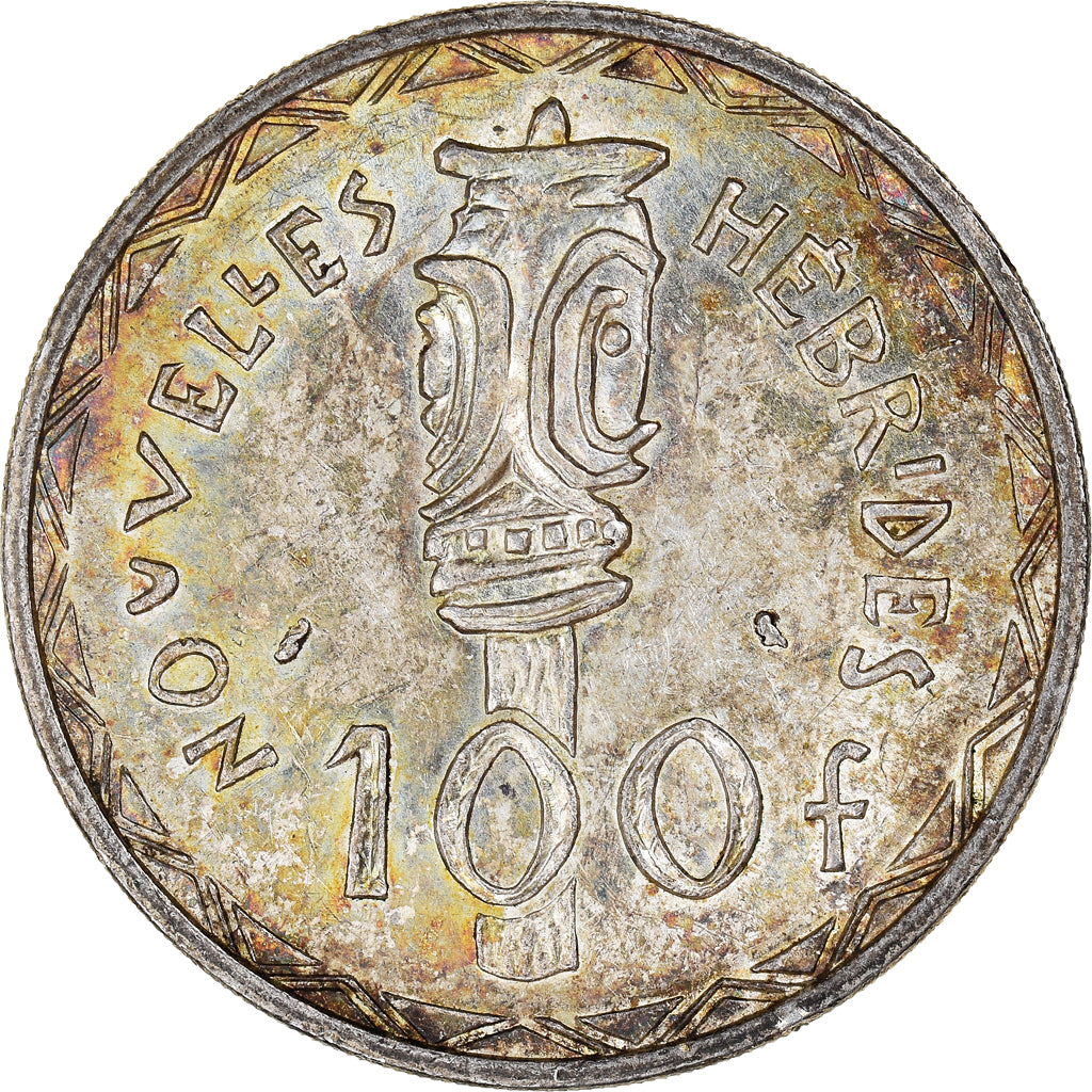 Münze, New Hebrides, 100 Francs, 1966, Paris, UNZ, Silber, KM:1, Lecompte:59