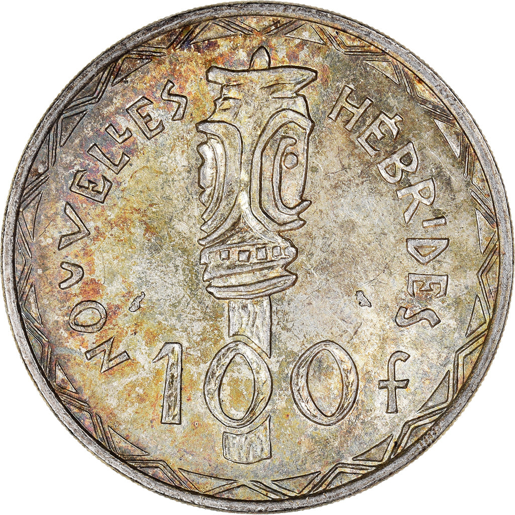 Münze, New Hebrides, 100 Francs, 1966, Paris, UNZ, Silber, KM:1, Lecompte:59